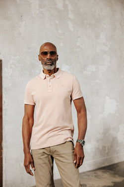 

Embroidered polo shirt Men Tadley Icon dusty pink | Freeman T. Porter
