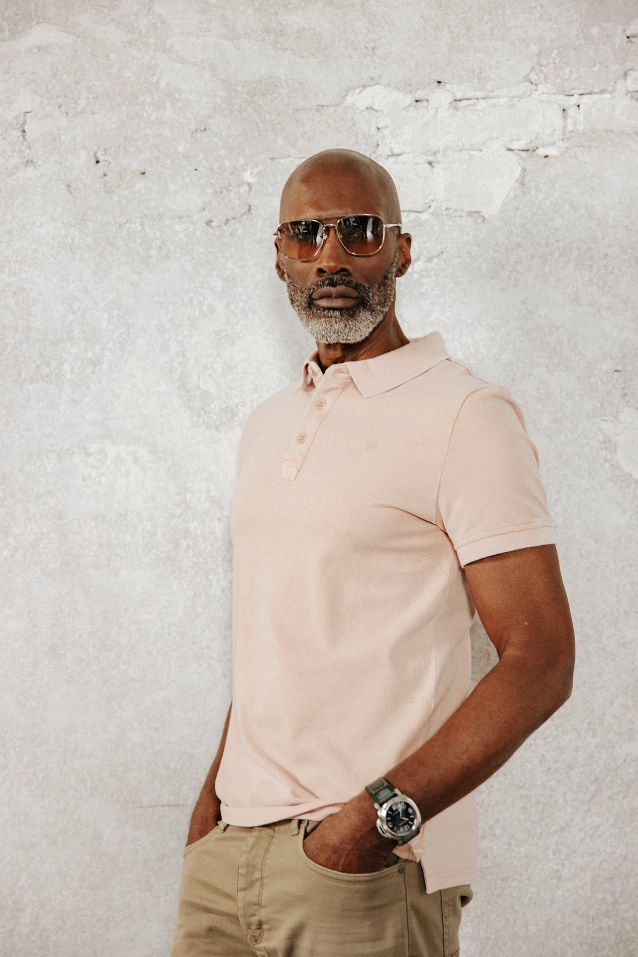 

Polo brodé Homme Tadley Icon dusty pink | Freeman T. Porter