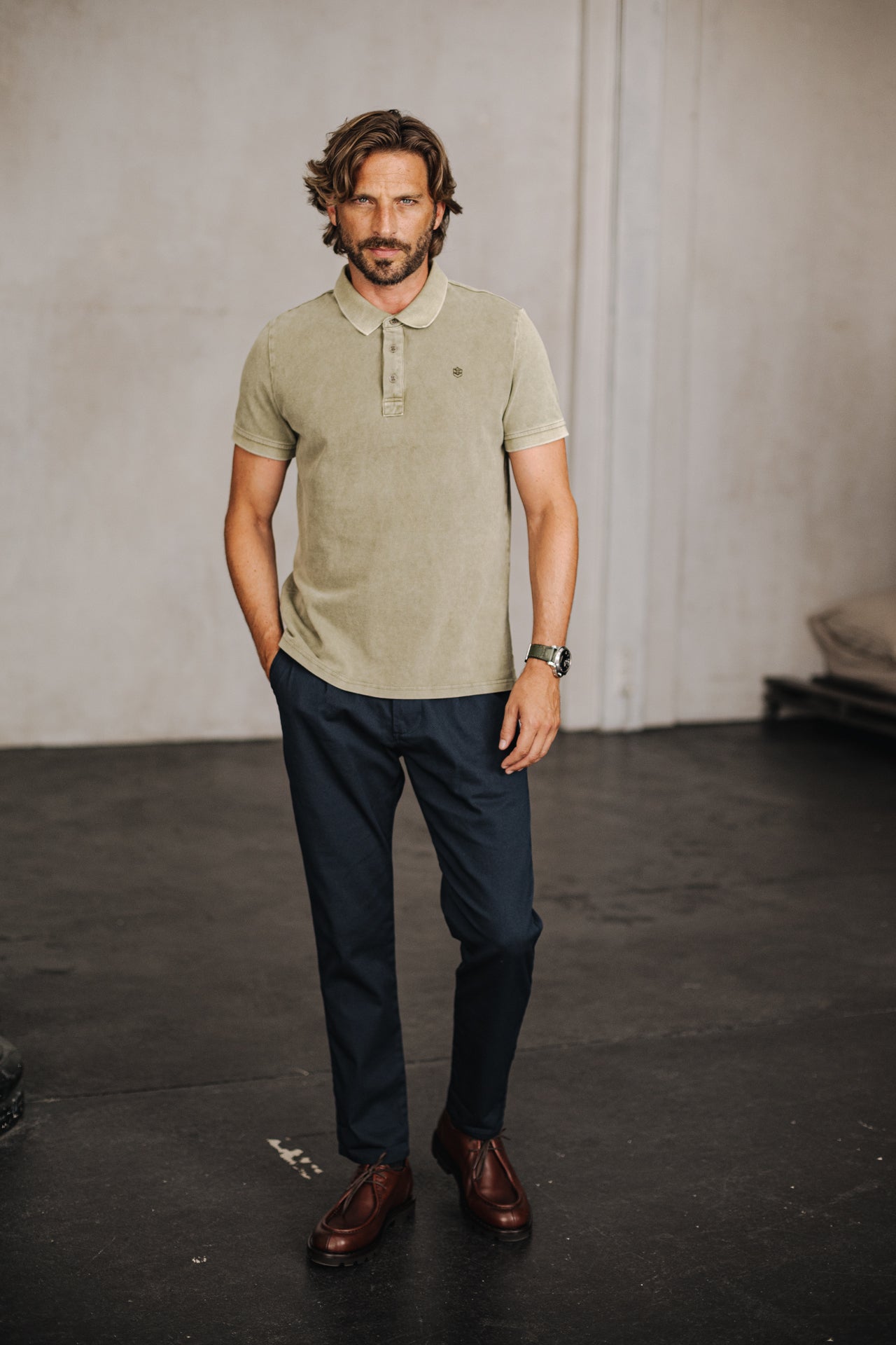 

Polo brodé Homme Tadley Icon dusky green | Freeman T. Porter