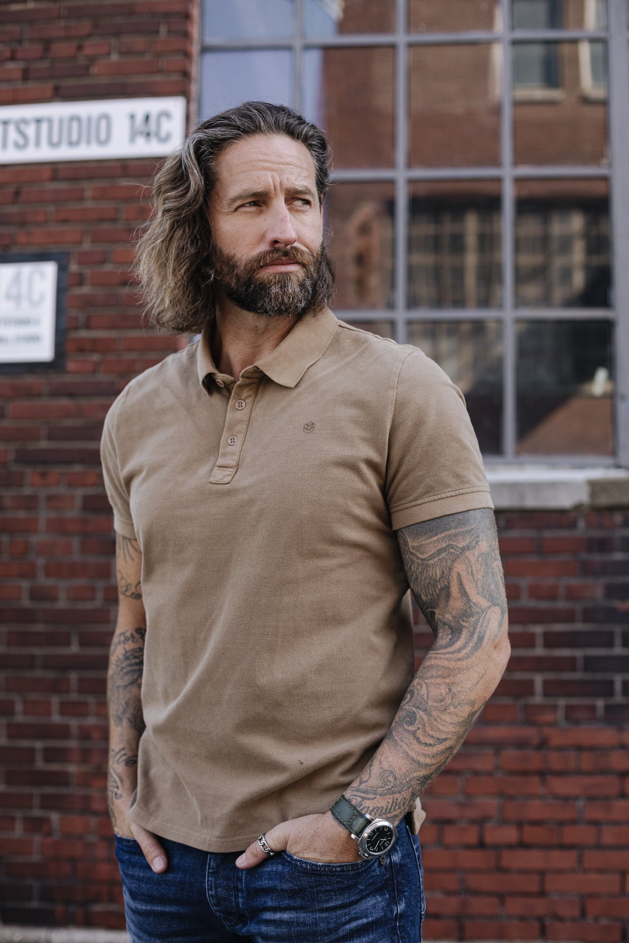 

Besticktes Poloshirt Herren Tadley Icon rubber | Freeman T. Porter