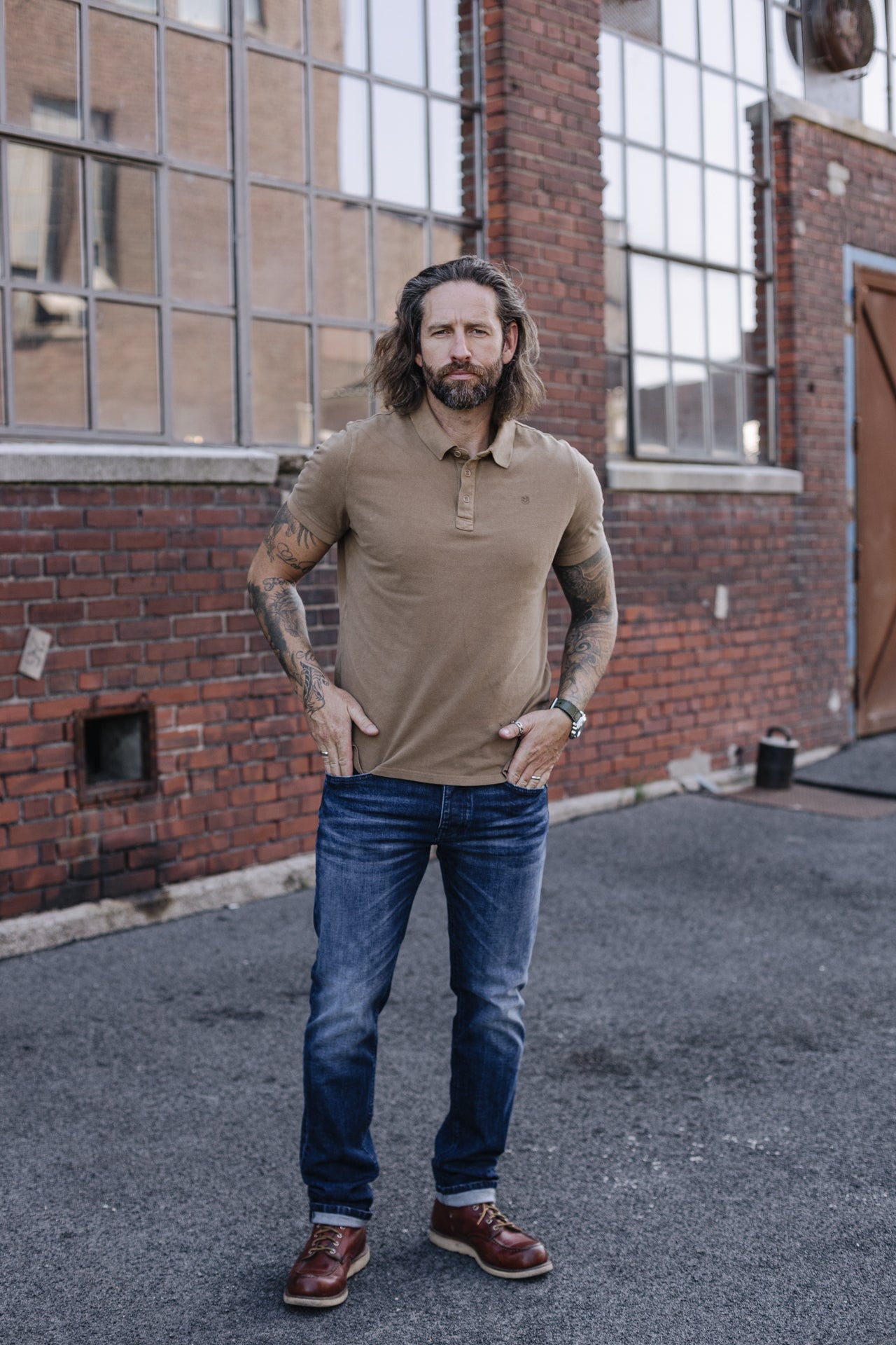 

Besticktes Poloshirt Herren Tadley Icon rubber | Freeman T. Porter