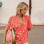 

Chemise fleurie Femme Wina Daisy fiesta red | Freeman T. Porter