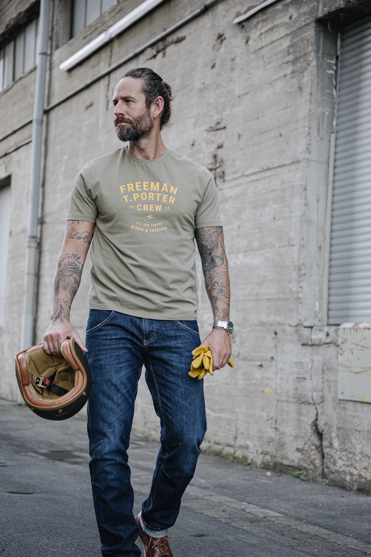 

Camiseta Hombres Ivander Crew deep lichen green | Freeman T. Porter