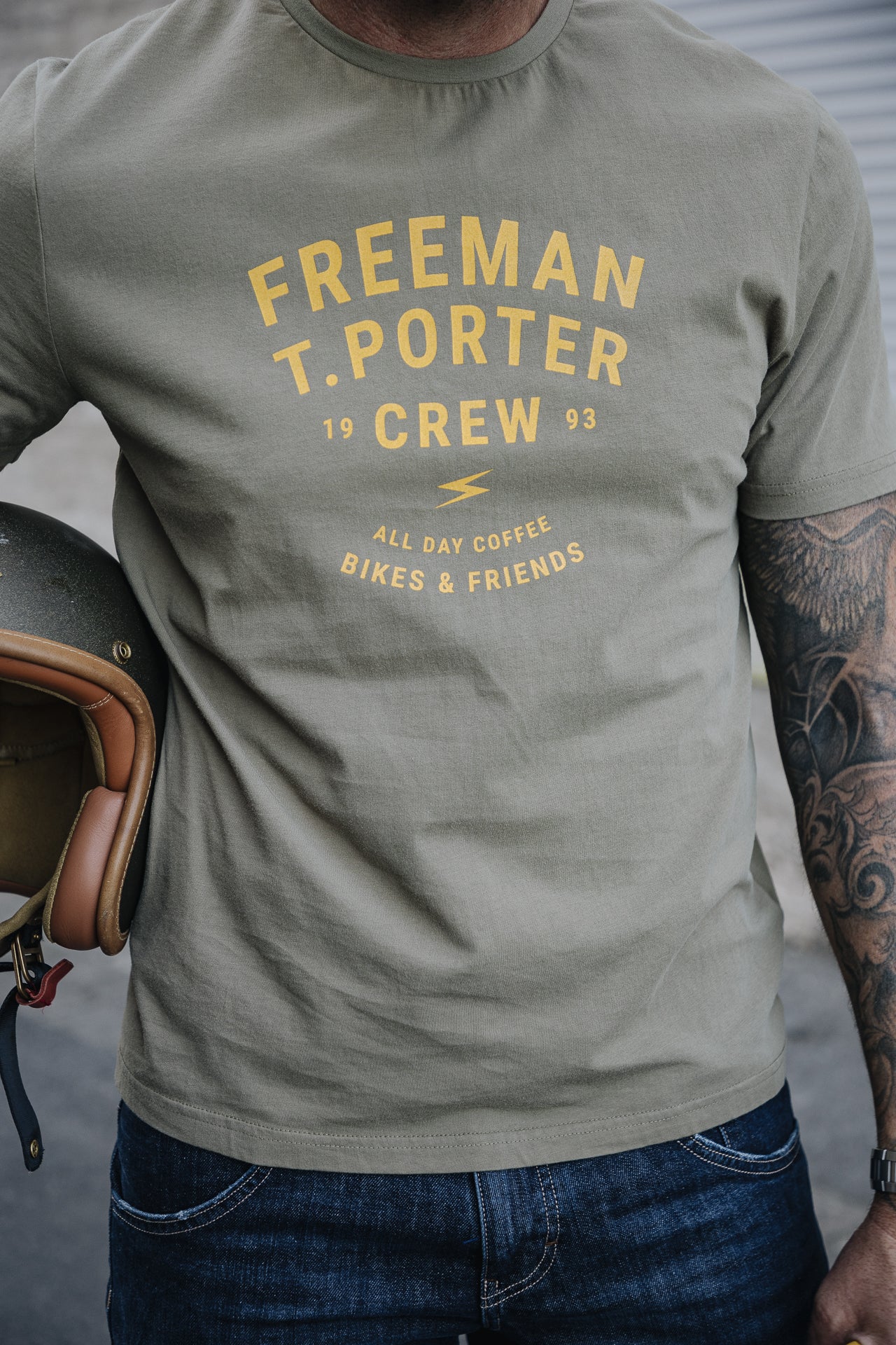 

Camiseta Hombres Ivander Crew deep lichen green | Freeman T. Porter