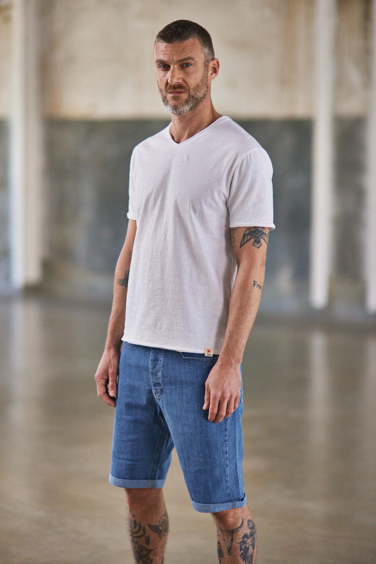 

T-shirt en jersey flammé Hombres Leandro Kansas bright white | Freeman T. Porter