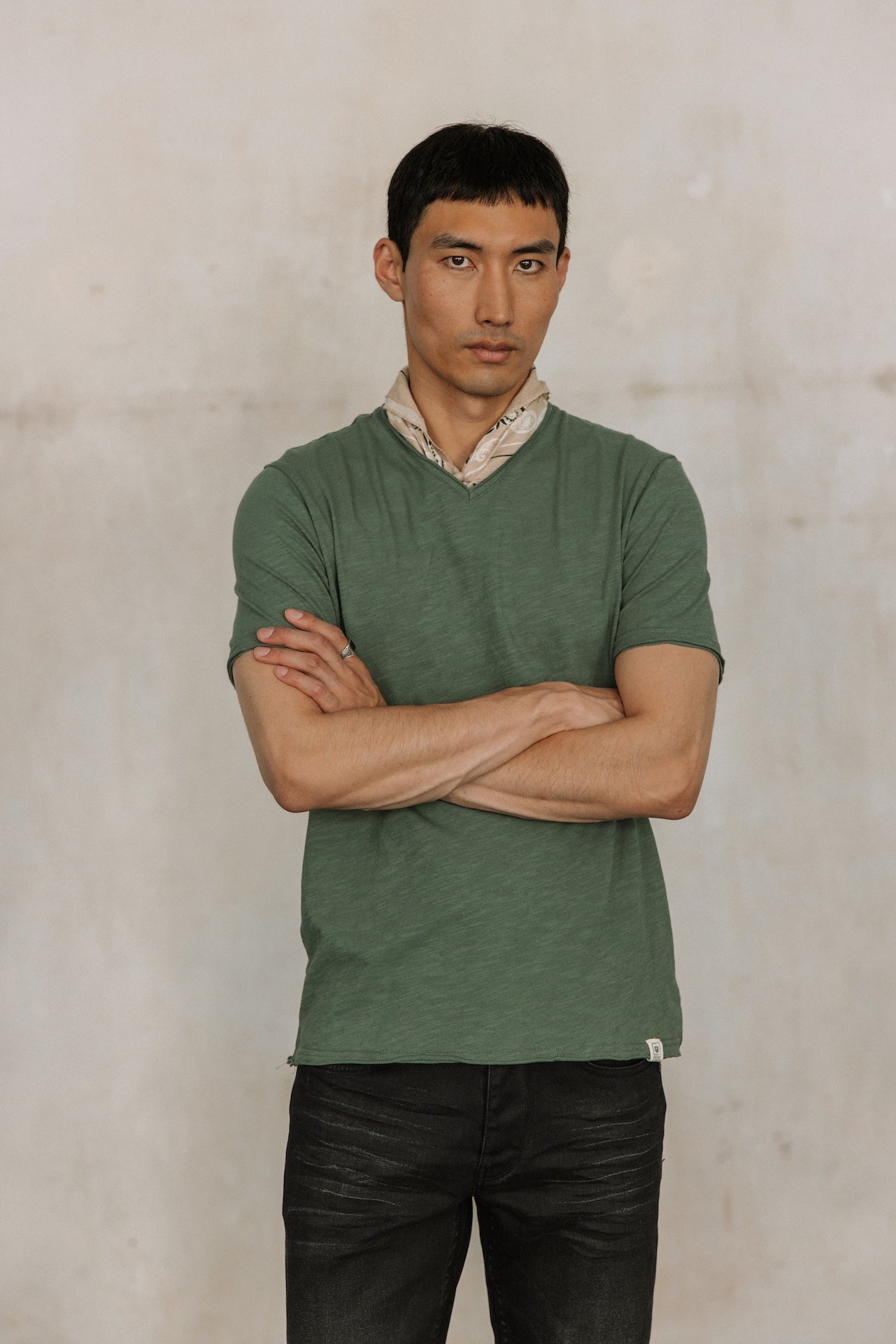 

T-shirt en jersey flammé Hombres Leandro Kansas laurel wreath | Freeman T. Porter