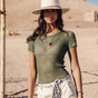 

T-Shirt manches courtes Woman Toranne Rib elm green | Freeman T. Porter
