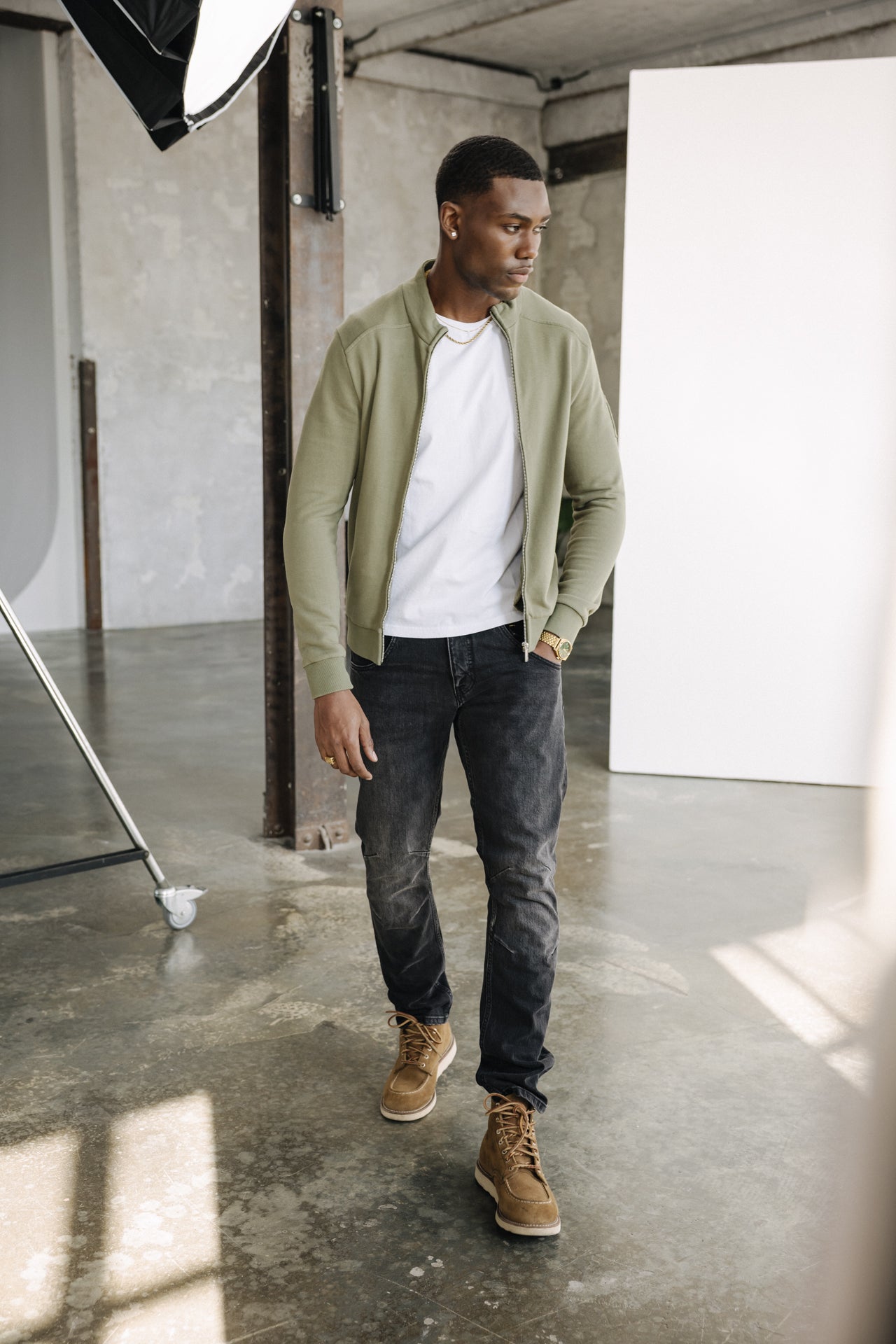 

Zipped vest Men Sully Snug deep lichen green | Freeman T. Porter