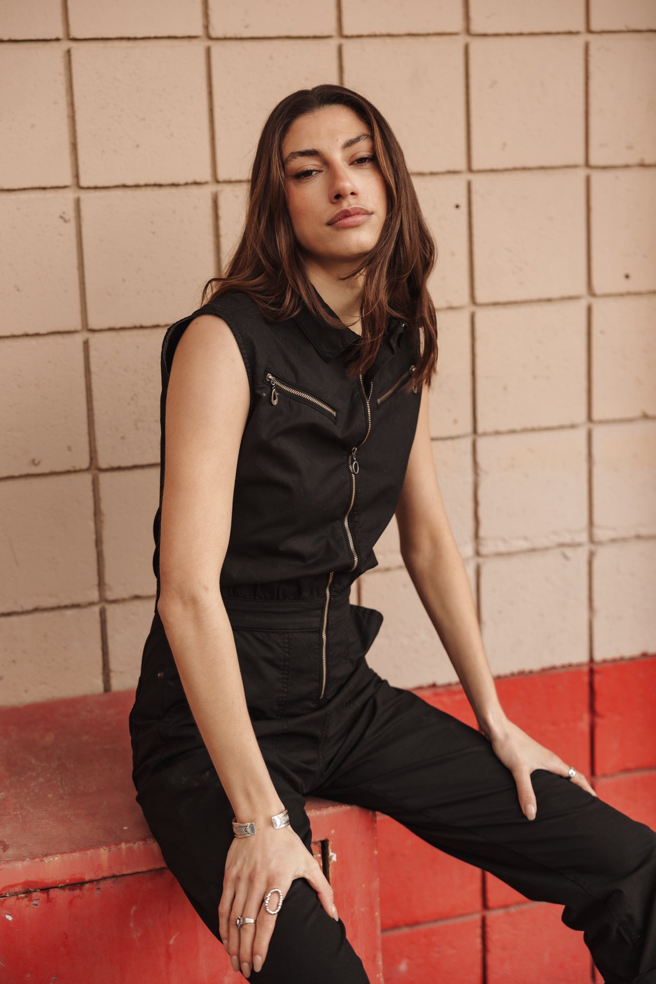 

Combinaison zippée Femme Martha Calvi black | Freeman T. Porter