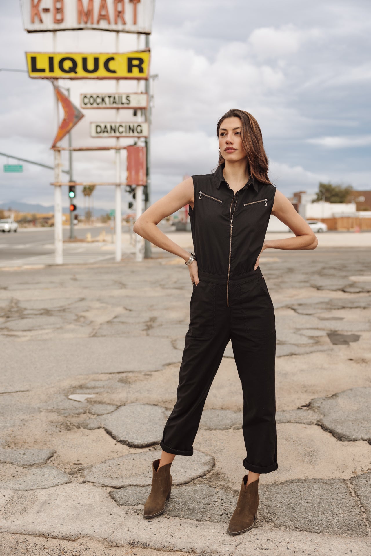 

Combinaison zippée Femme Martha Calvi black | Freeman T. Porter