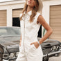 

Zipped jumpsuit Woman Martha Calvi bright white | Freeman T. Porter