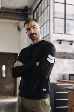 

Pull col rond Homme Sonny Conwy black | Freeman T. Porter