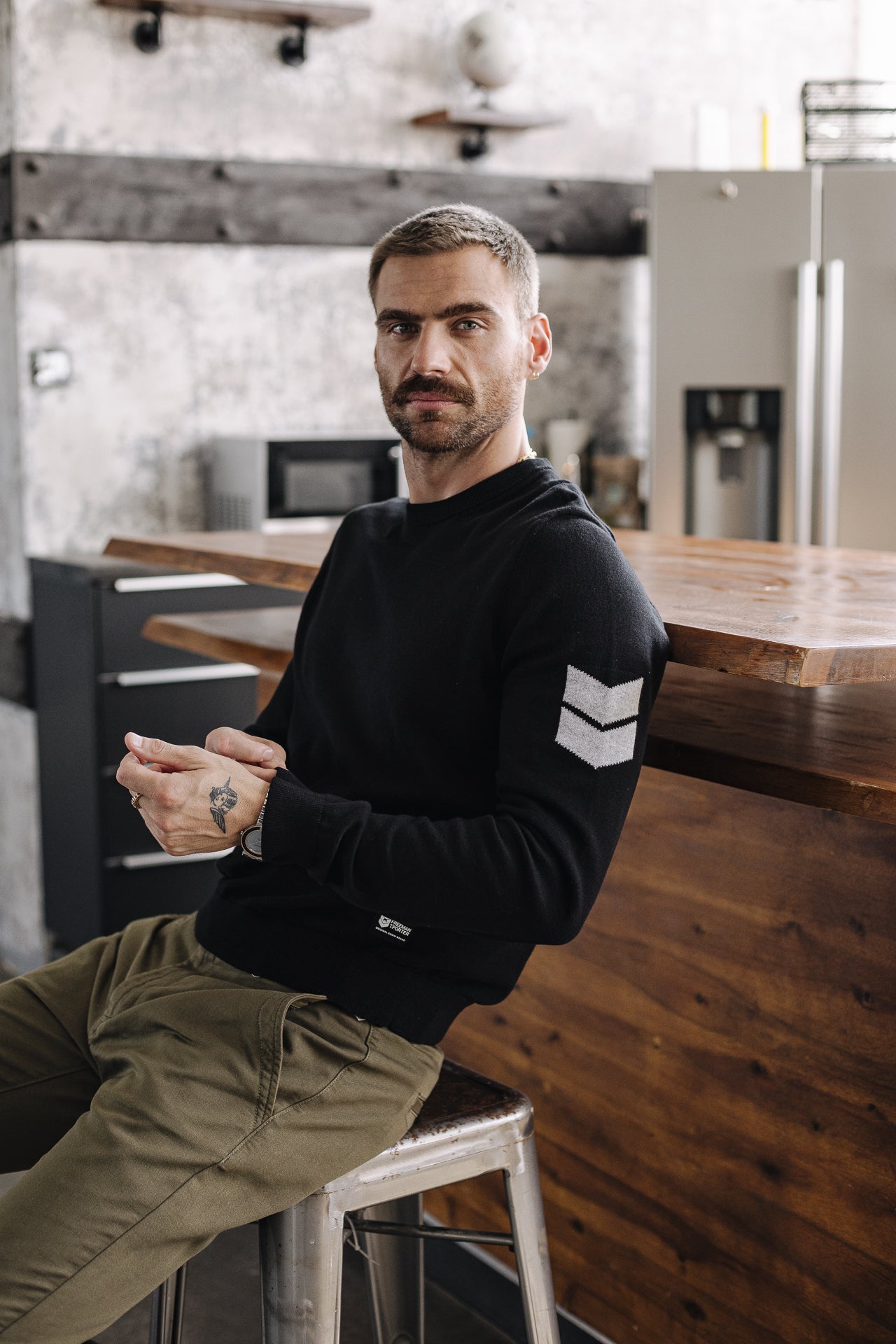 

Pull col rond Homme Sonny Conwy black | Freeman T. Porter