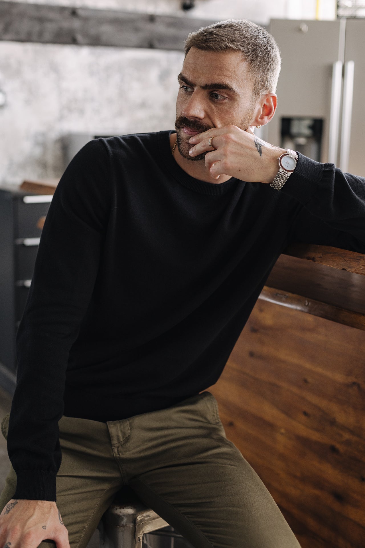 

Pull col rond Homme Sonny Conwy black | Freeman T. Porter