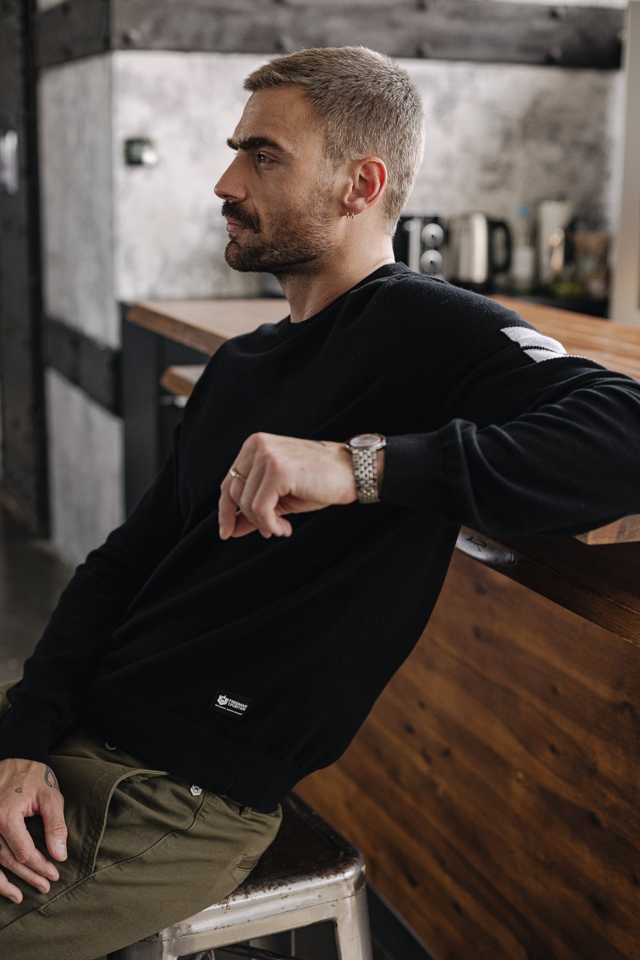 

Pull col rond Homme Sonny Conwy black | Freeman T. Porter