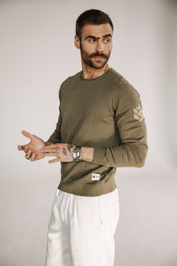 

Pull col rond Homme Sonny Conwy tea leaf | Freeman T. Porter