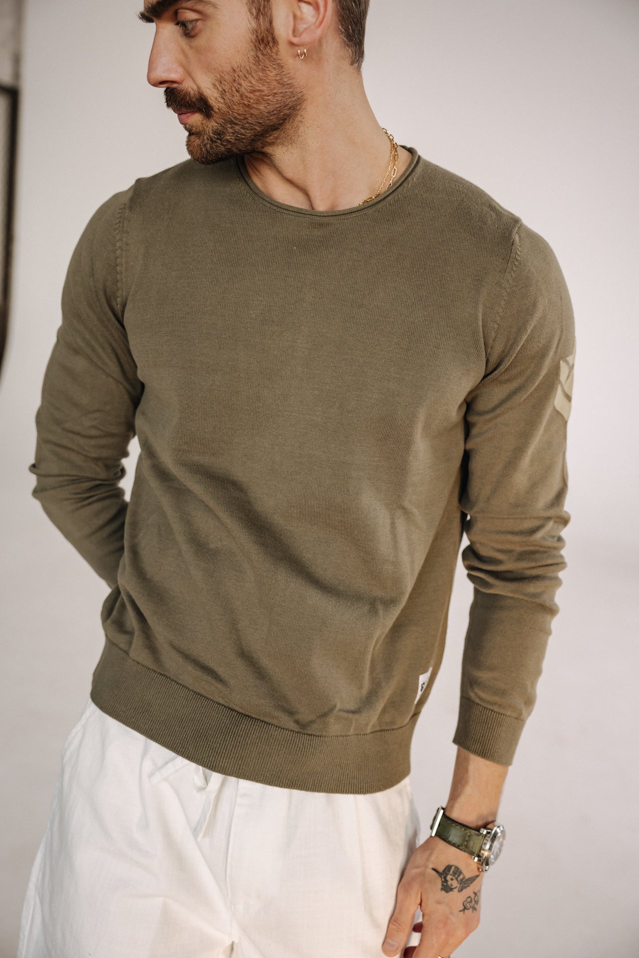 

Pullover mit Rundhalsausschnitt Mann Sonny Conwy tea leaf | Freeman T. Porter