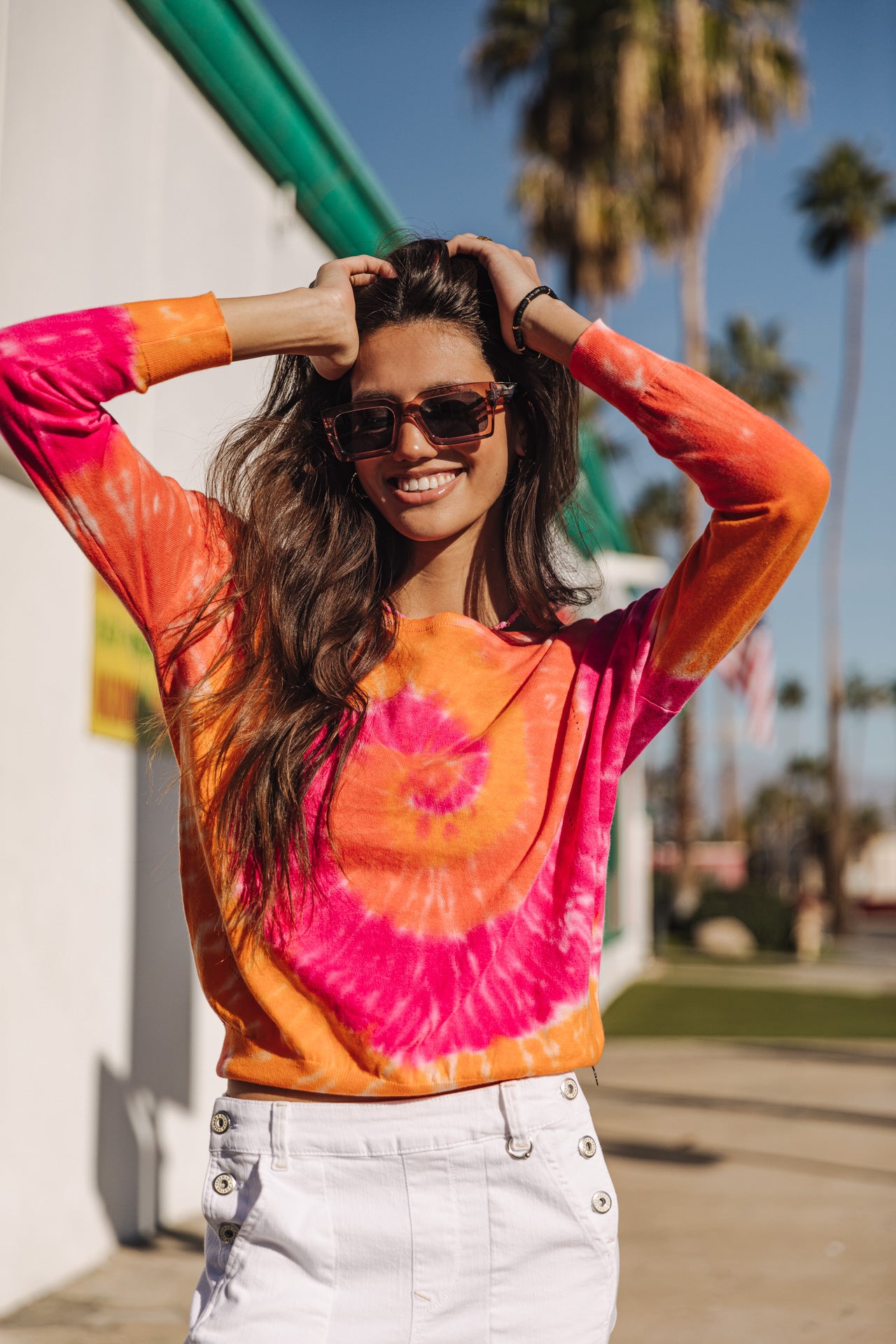 
              

Pull tie & dye Femme Tomily Snail fuchsia | Freeman T. Porter
            