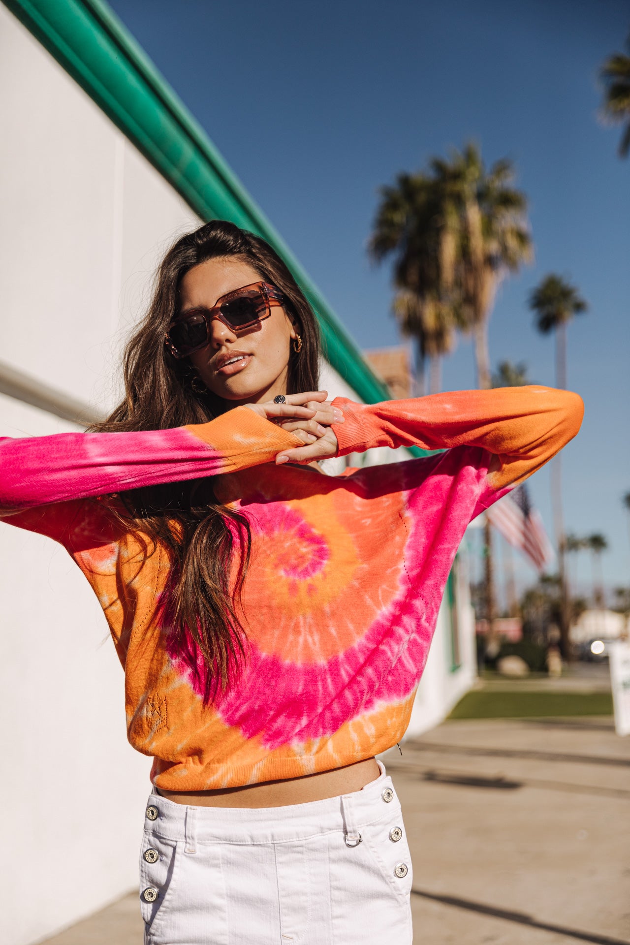 

Pull tie & dye Femme Tomily Snail fuchsia | Freeman T. Porter