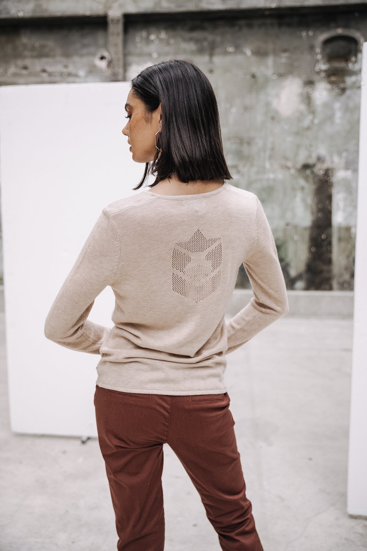 

Pull ajusté Femme Lorelia beige | Freeman T. Porter