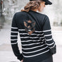 

Pull ajusté Woman Lea Stripes black | Freeman T. Porter