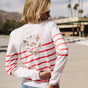 

Pull ajusté Femme Lea Stripes tangerine tango | Freeman T. Porter