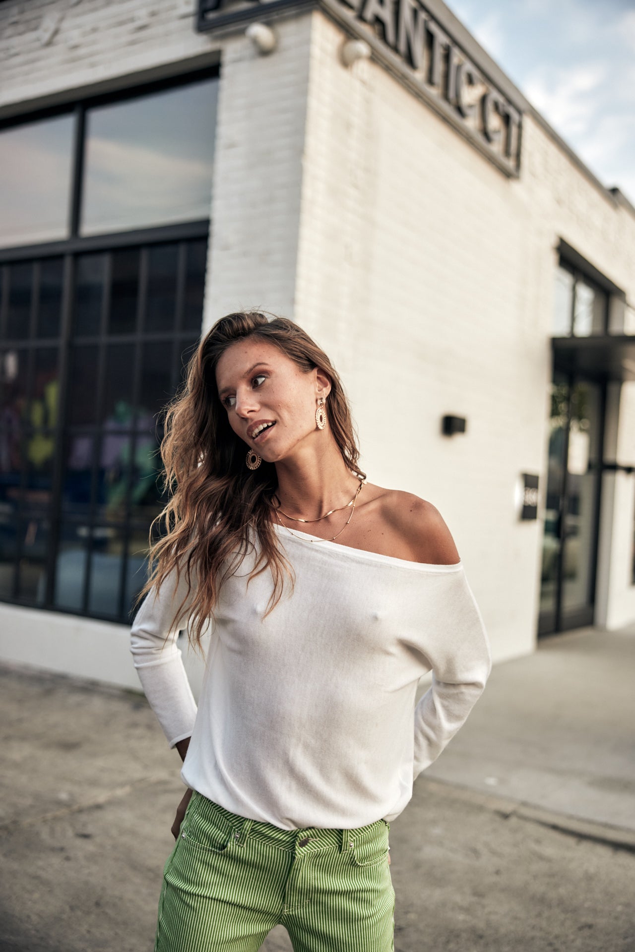 

Boat-neck sweater Woman Persia white | Freeman T. Porter
