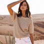

Pull en maille ajourée Femme Peronelle LX gold | Freeman T. Porter