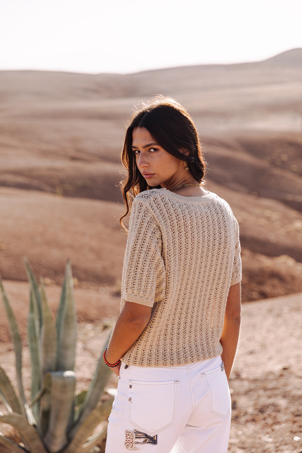 

Jersey calado Mujer Peronelle LX gold | Freeman T. Porter
