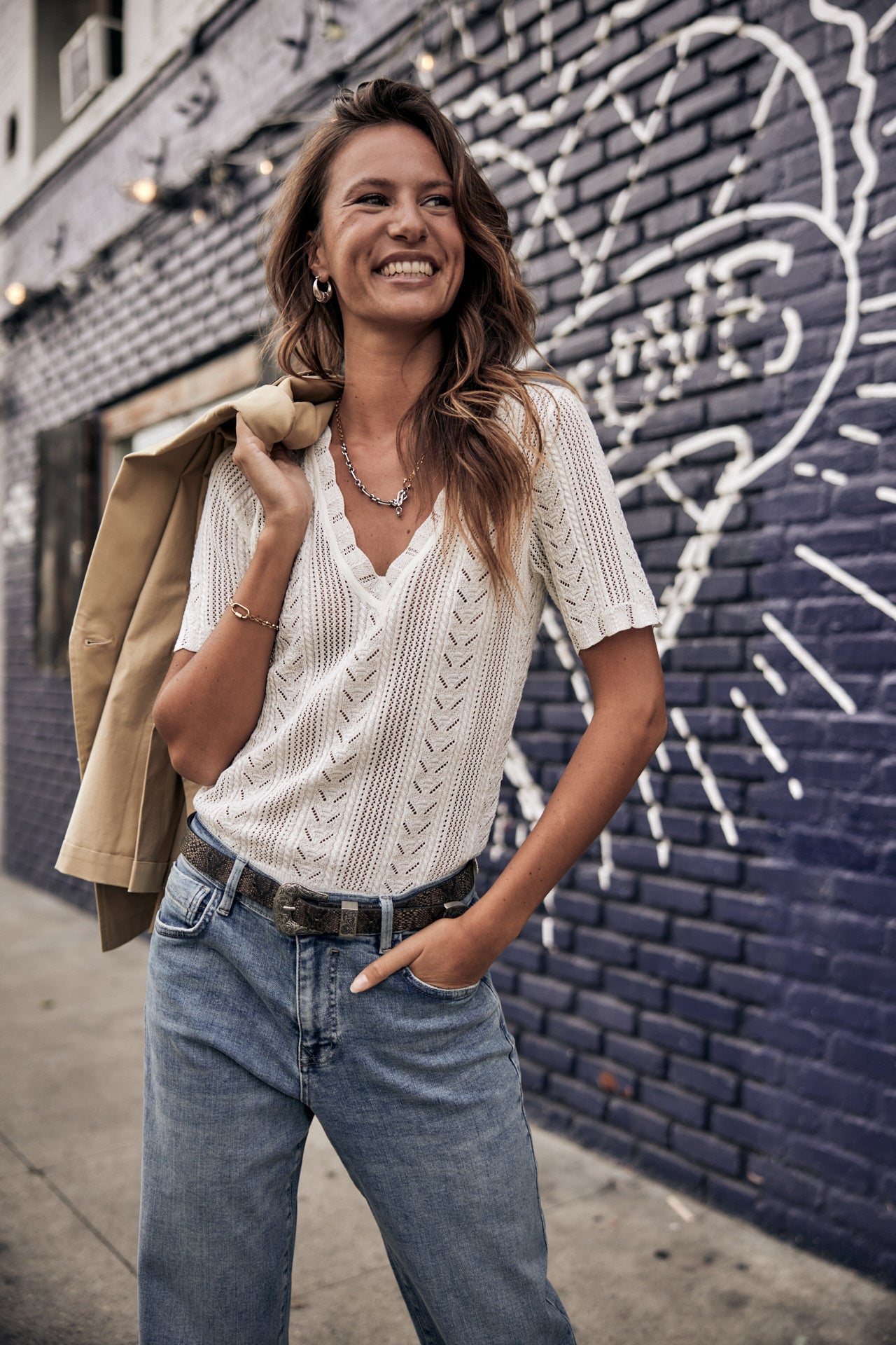 

Pull manches courtes Woman Polane white | Freeman T. Porter