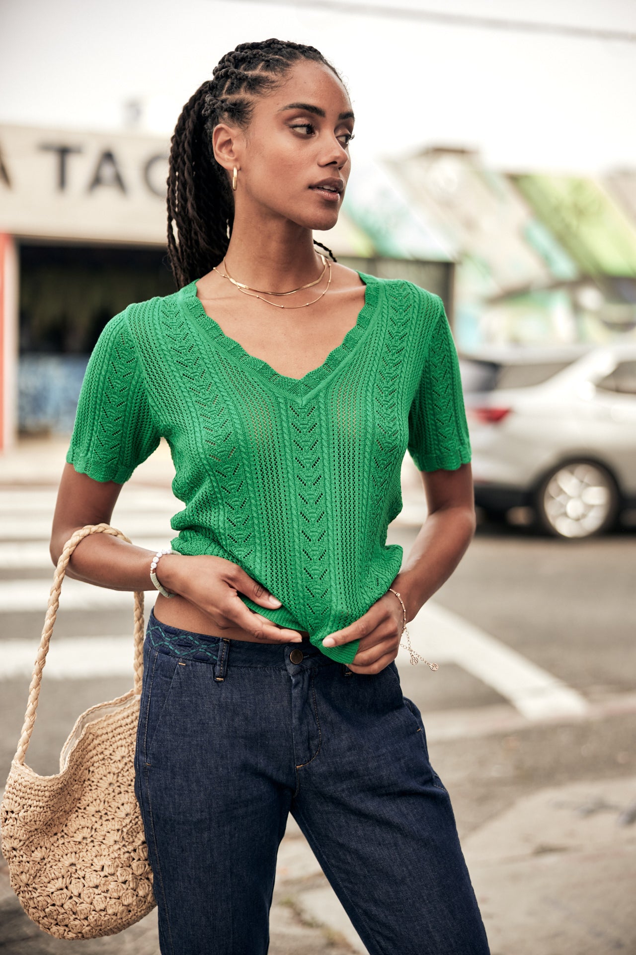 

Pull manches courtes Woman Polane jolly green | Freeman T. Porter