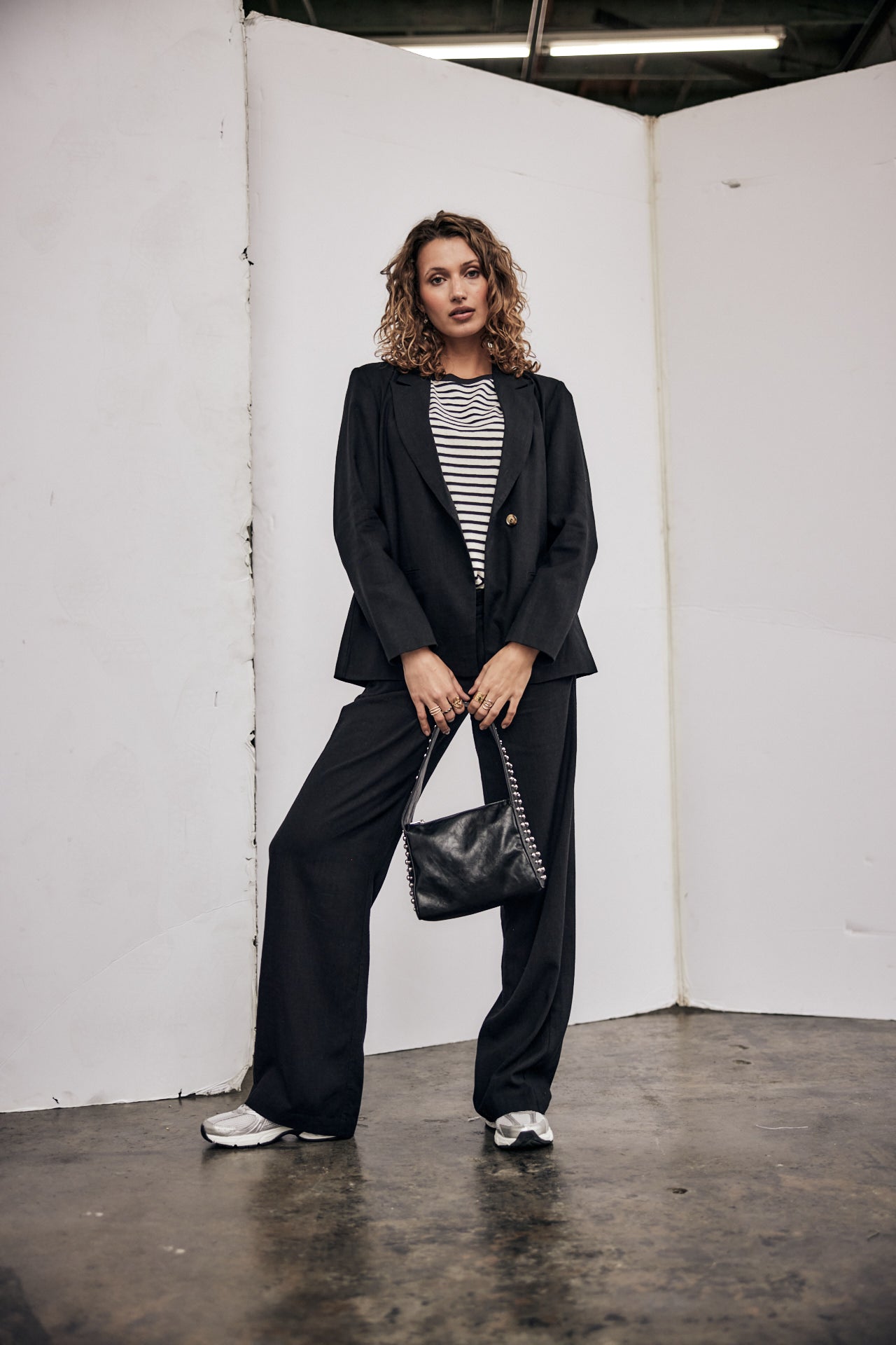 

Blazer droit en lin Femme Bernie black | Freeman T. Porter