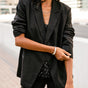 

Blazer droit en lin Femme Bernie Plain Linen black | Freeman T. Porter