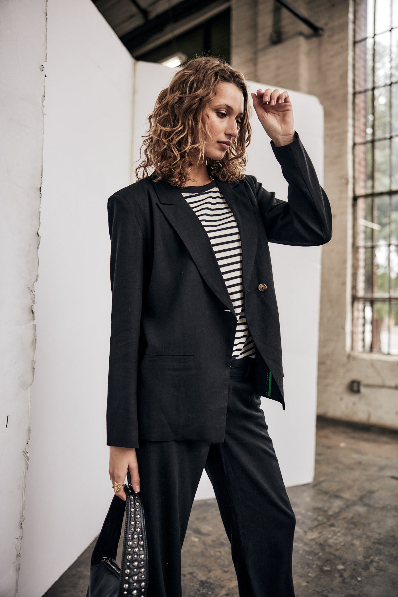 

Blazer droit en lin Femme Bernie black | Freeman T. Porter