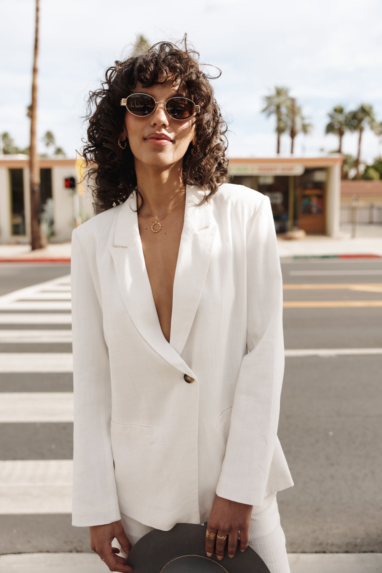   
            

Straight linen blazer Woman Bernie bright white | Freeman T. Porter
          