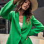 

Straight linen blazer Women Bernie Plain Linen jolly green | Freeman T. Porter