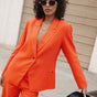 

Blazer droit en lin Femme Bernie Plain Linen tigerlily | Freeman T. Porter