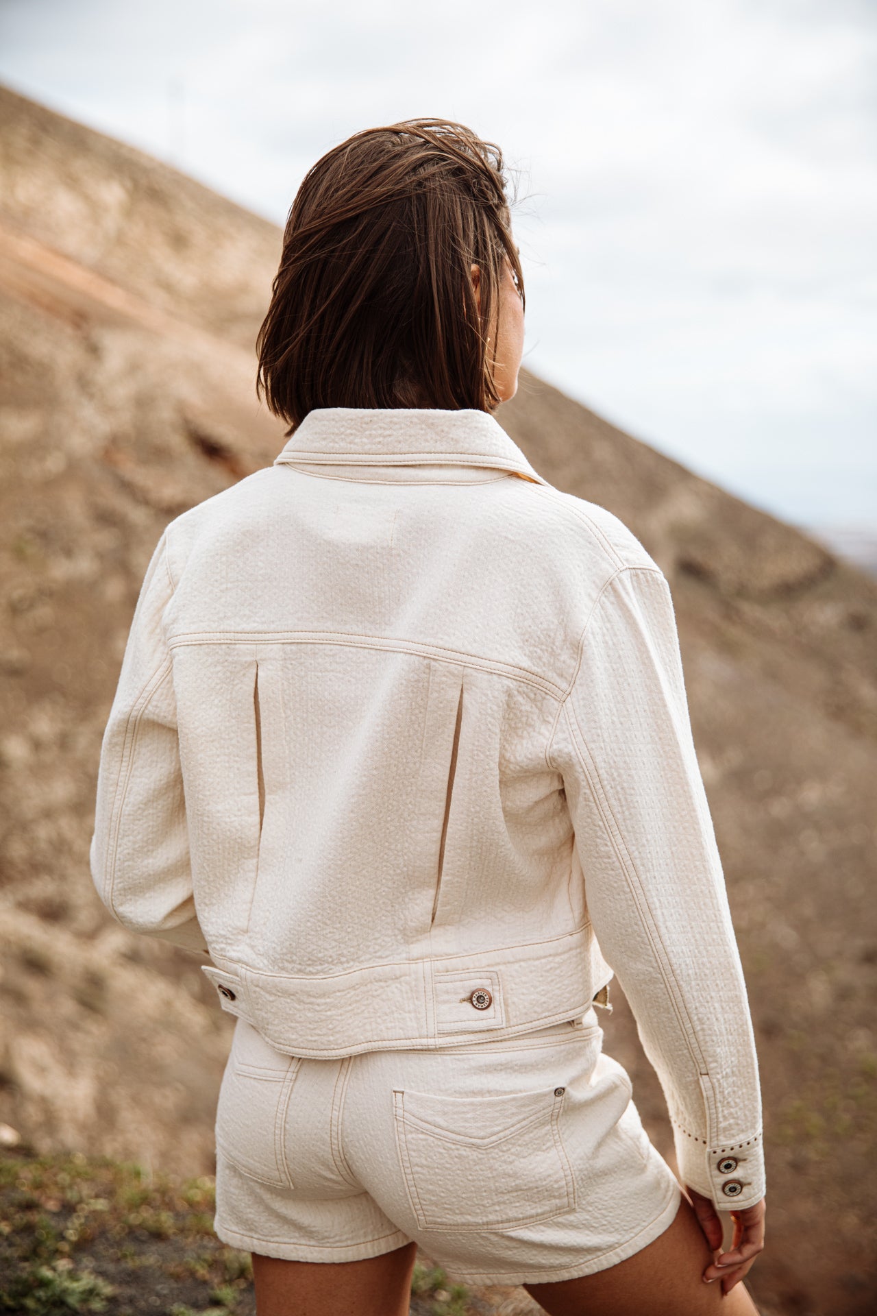 

Veste en jean Femme Olena Downy antique white | Freeman T. Porter