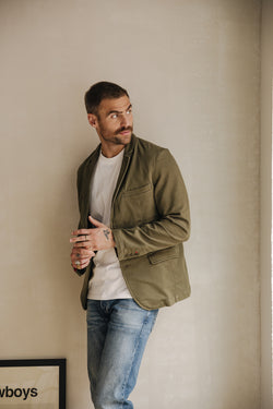 

Taillierter Blazer Herren Barry Epic olive night | Freeman T. Porter