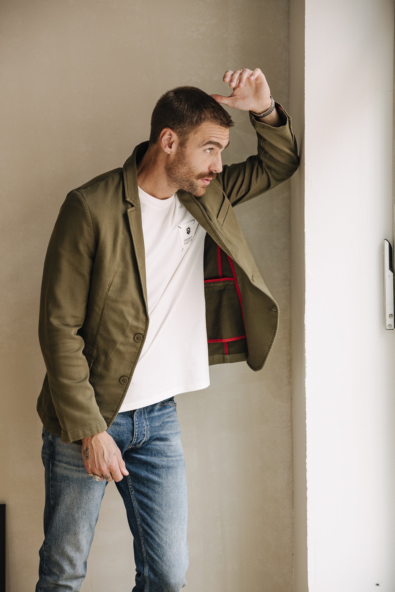 

Americana slim fit Hombres Barry Epic olive night | Freeman T. Porter