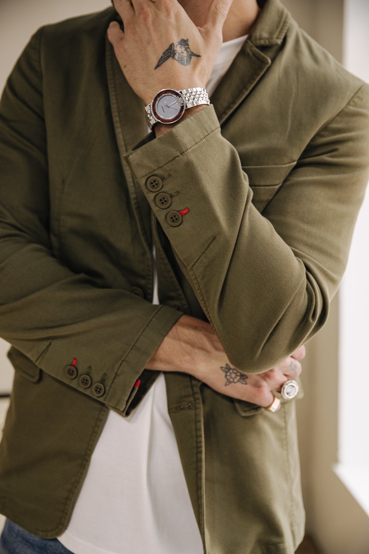 

Americana slim fit Hombres Barry Epic olive night | Freeman T. Porter