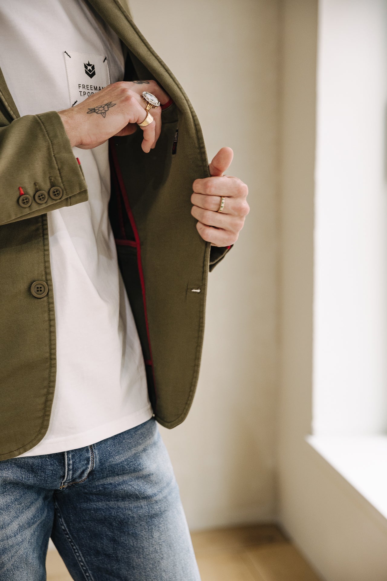 

Blazer cintré Homme Barry Epic olive night | Freeman T. Porter