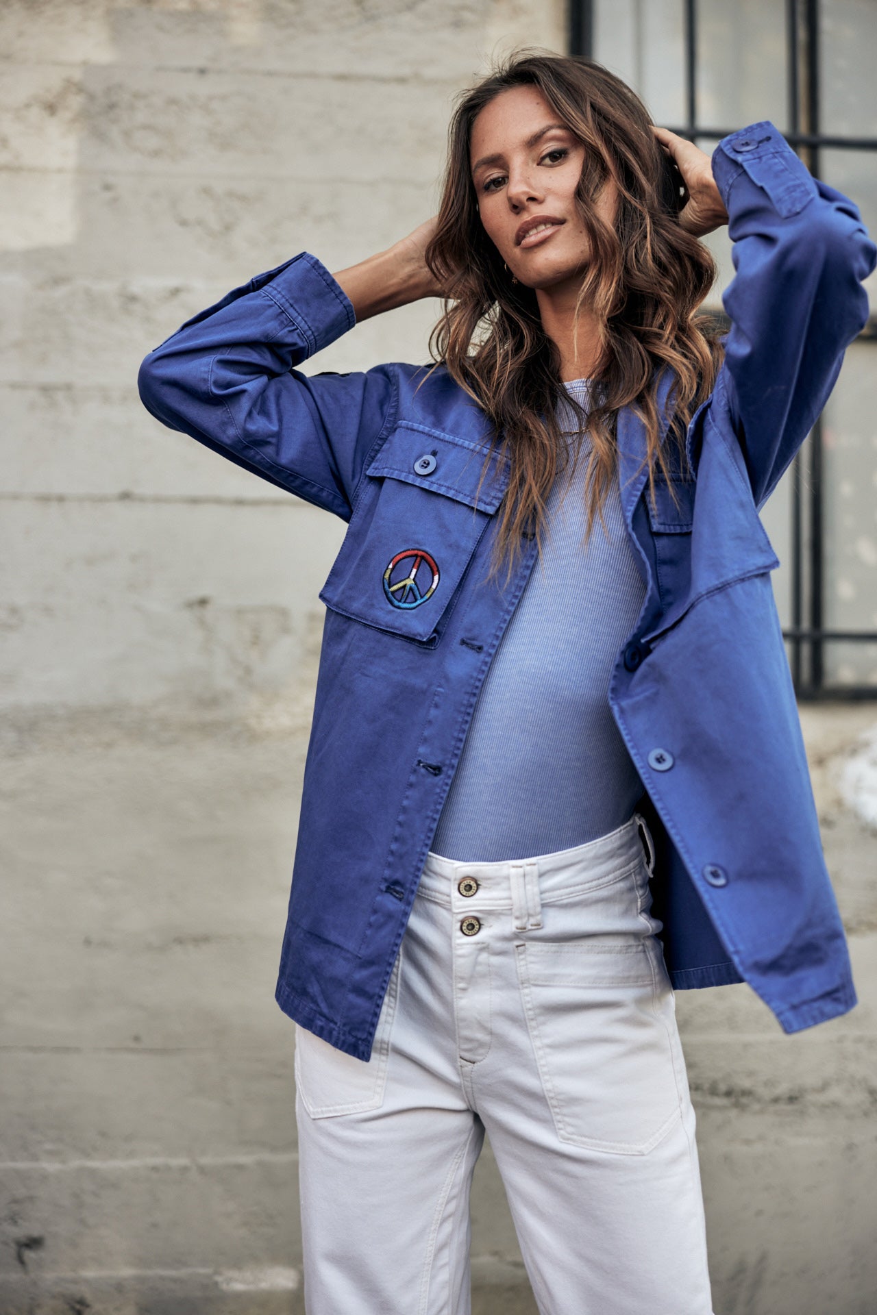 

Patch-Hemdjacke Damen Venty Patches 2 dazzling blue | Freeman T. Porter