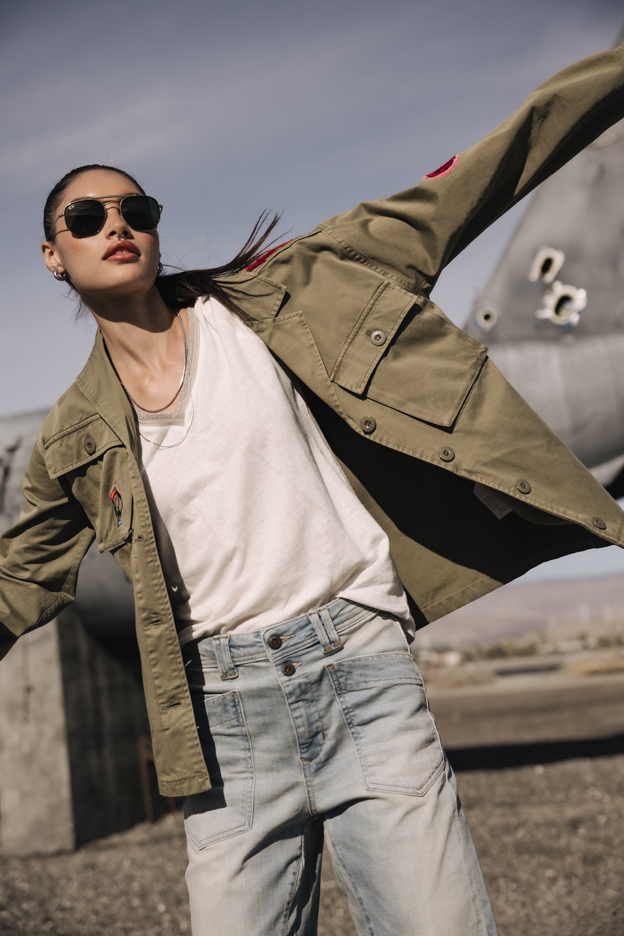 

Surchemise à patches Femme Venty Patches 2 light khaki | Freeman T. Porter