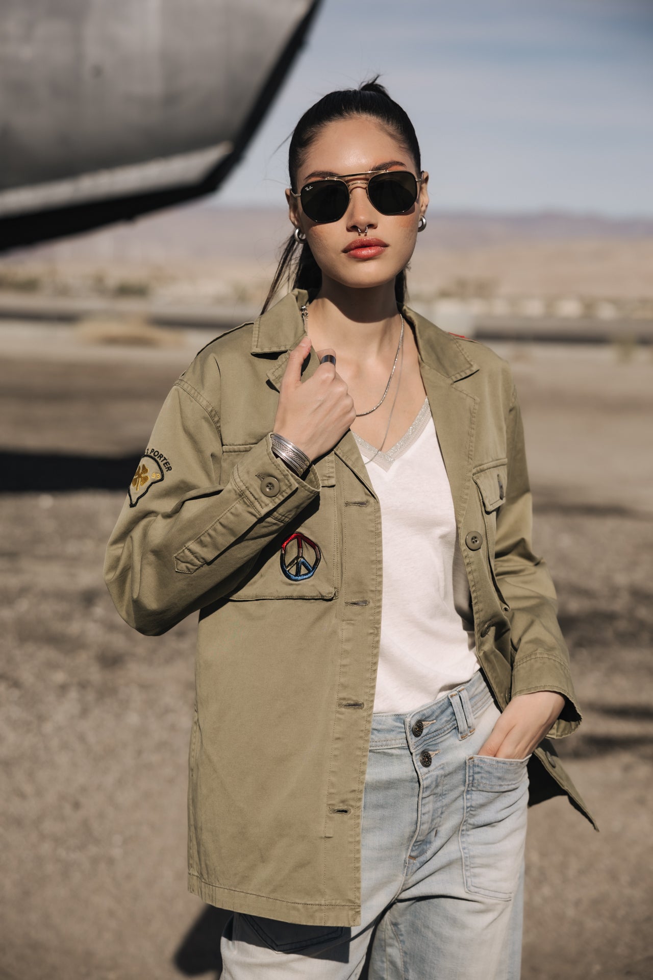 

Surchemise à patches Femme Venty Patches 2 light khaki | Freeman T. Porter
