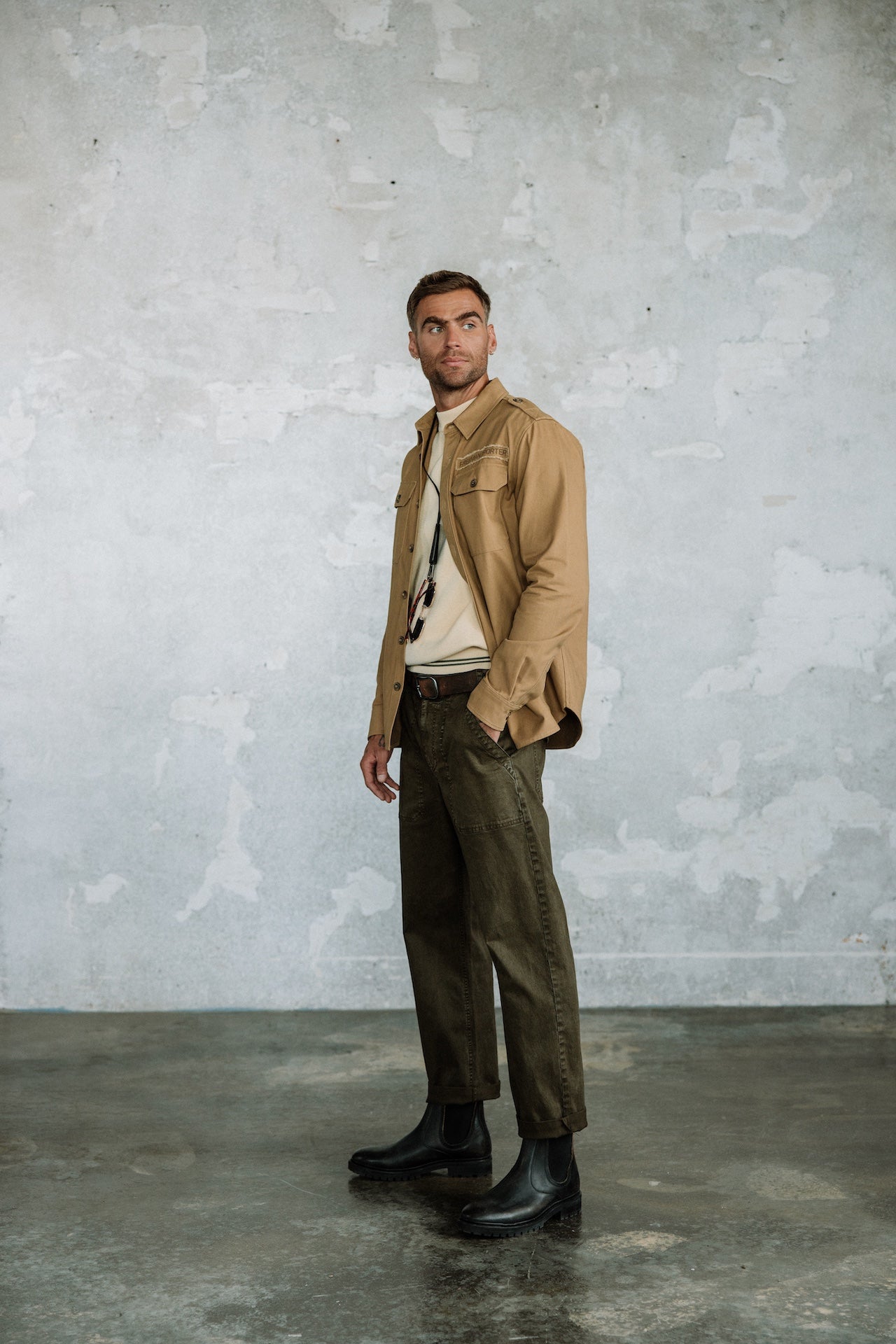 

Surchemise Homme Raven Scrapper camel | Freeman T. Porter