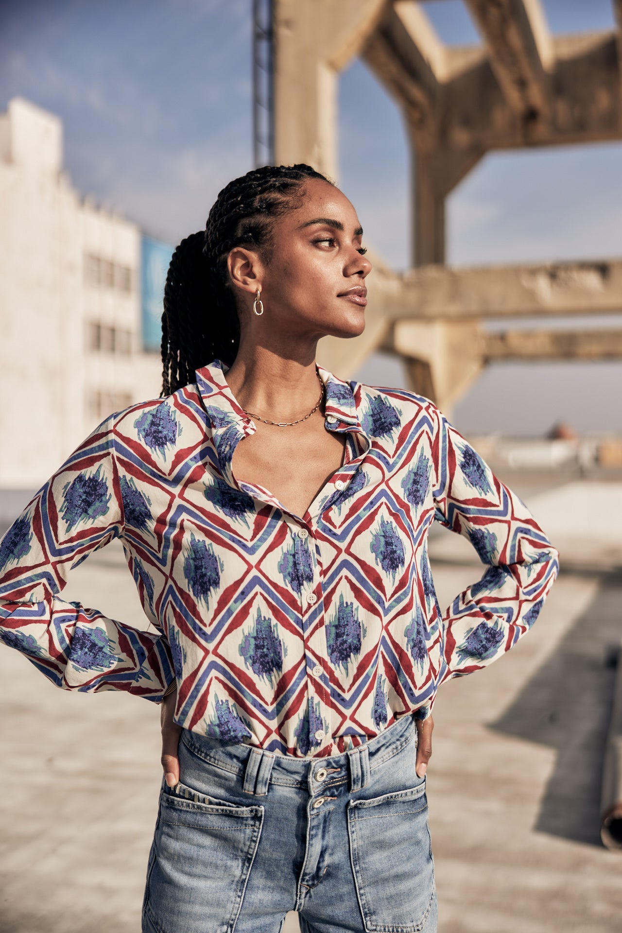 

Chemise droite Woman Katy Diamond off white | Freeman T. Porter
