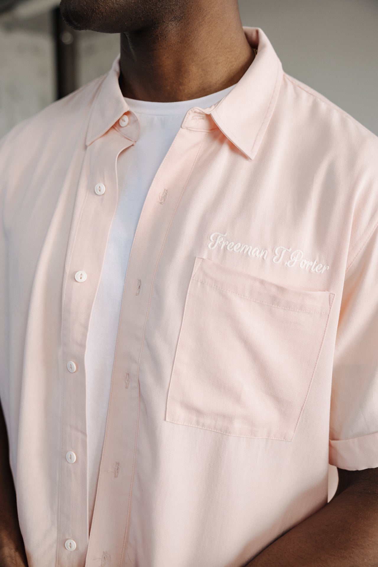 

Embroidered shirt Men Marco Miami light pink | Freeman T. Porter
