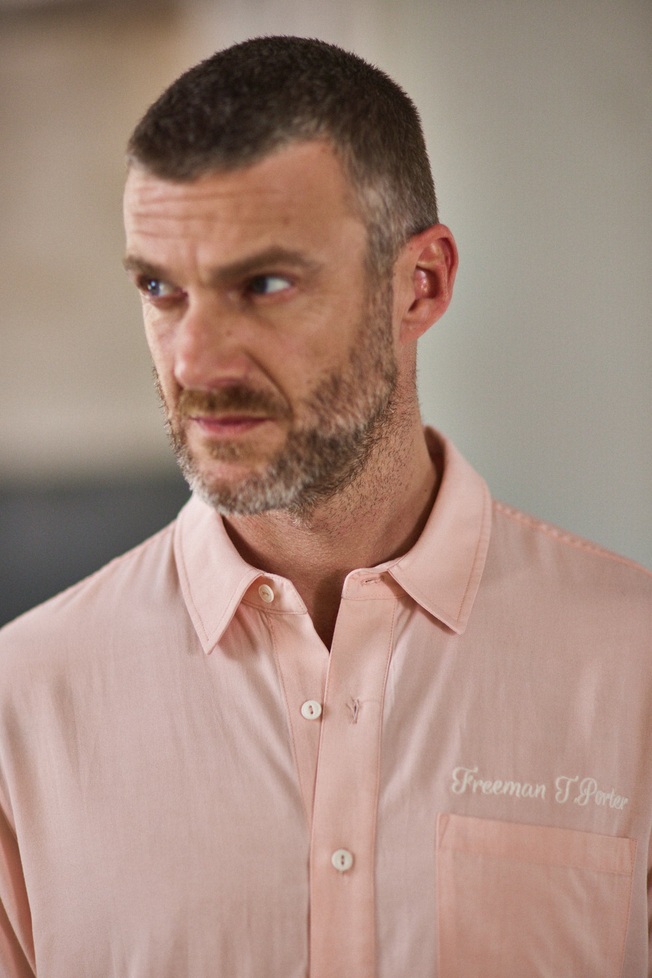 

Chemise brodée Homme Marco Miami light pink | Freeman T. Porter