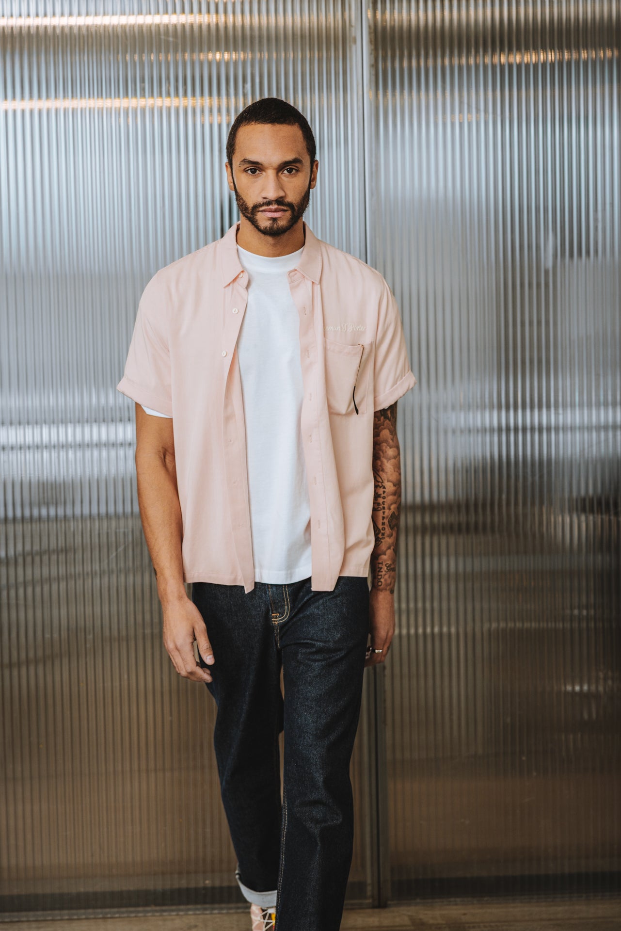 

Chemise brodée Homme Marco Miami light pink | Freeman T. Porter